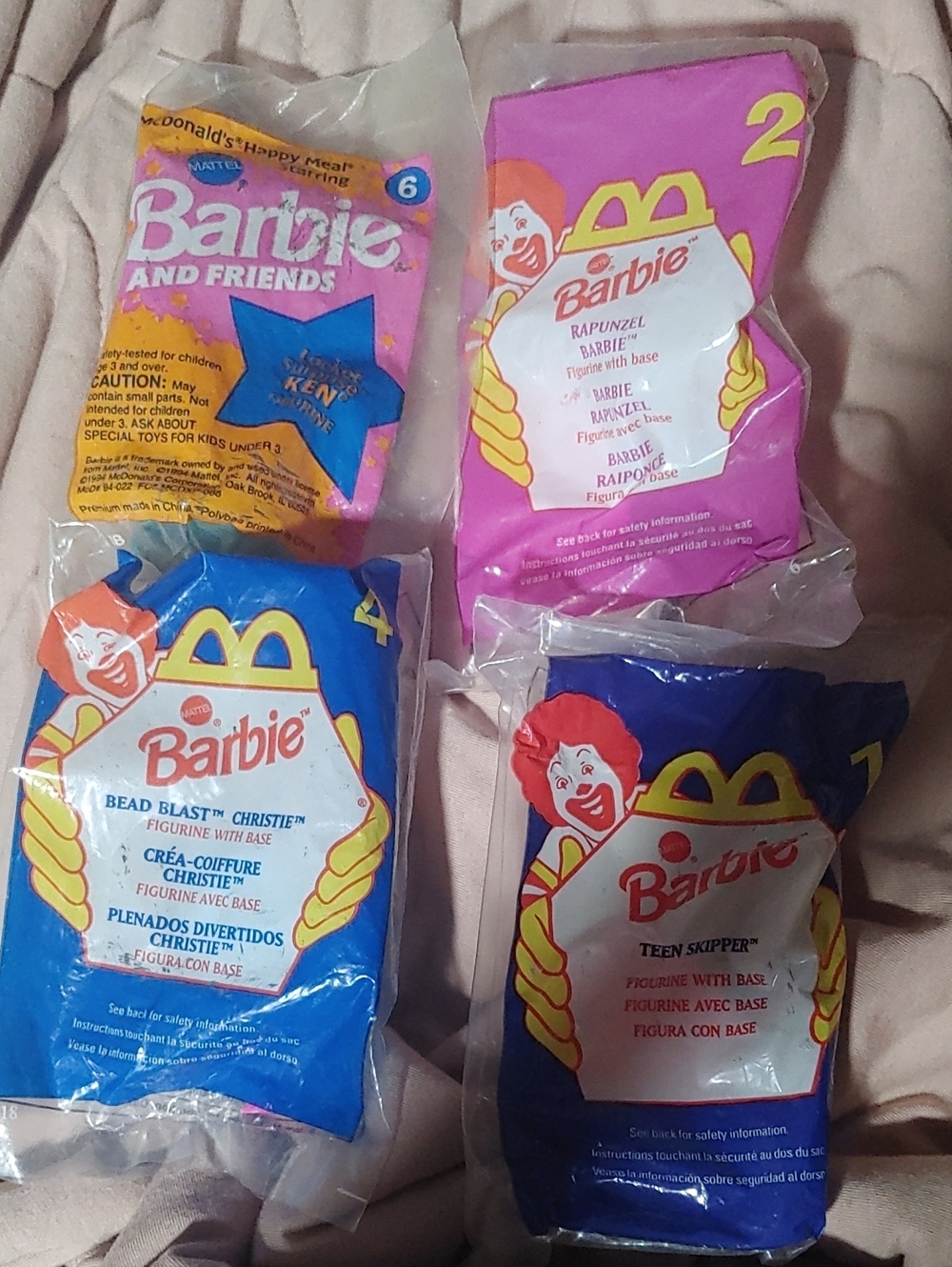 4 Barbie And Friends McDonald's Happy Meal Toy Lot